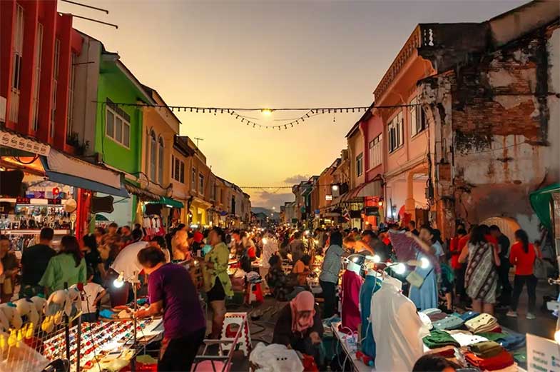 marché de nuit de la ville de Phuket